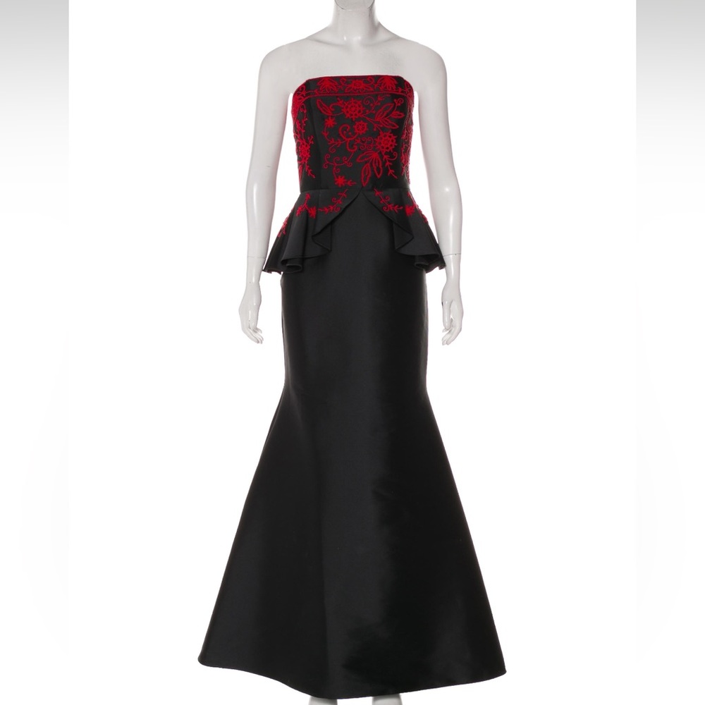 Sachin & Babi Rayne Peplum Beaded Gown